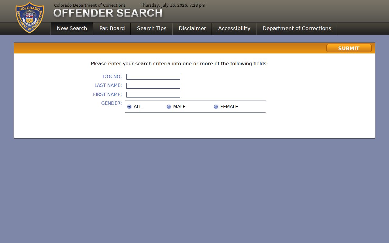 Washington County criminal history Colorado DOC offender search