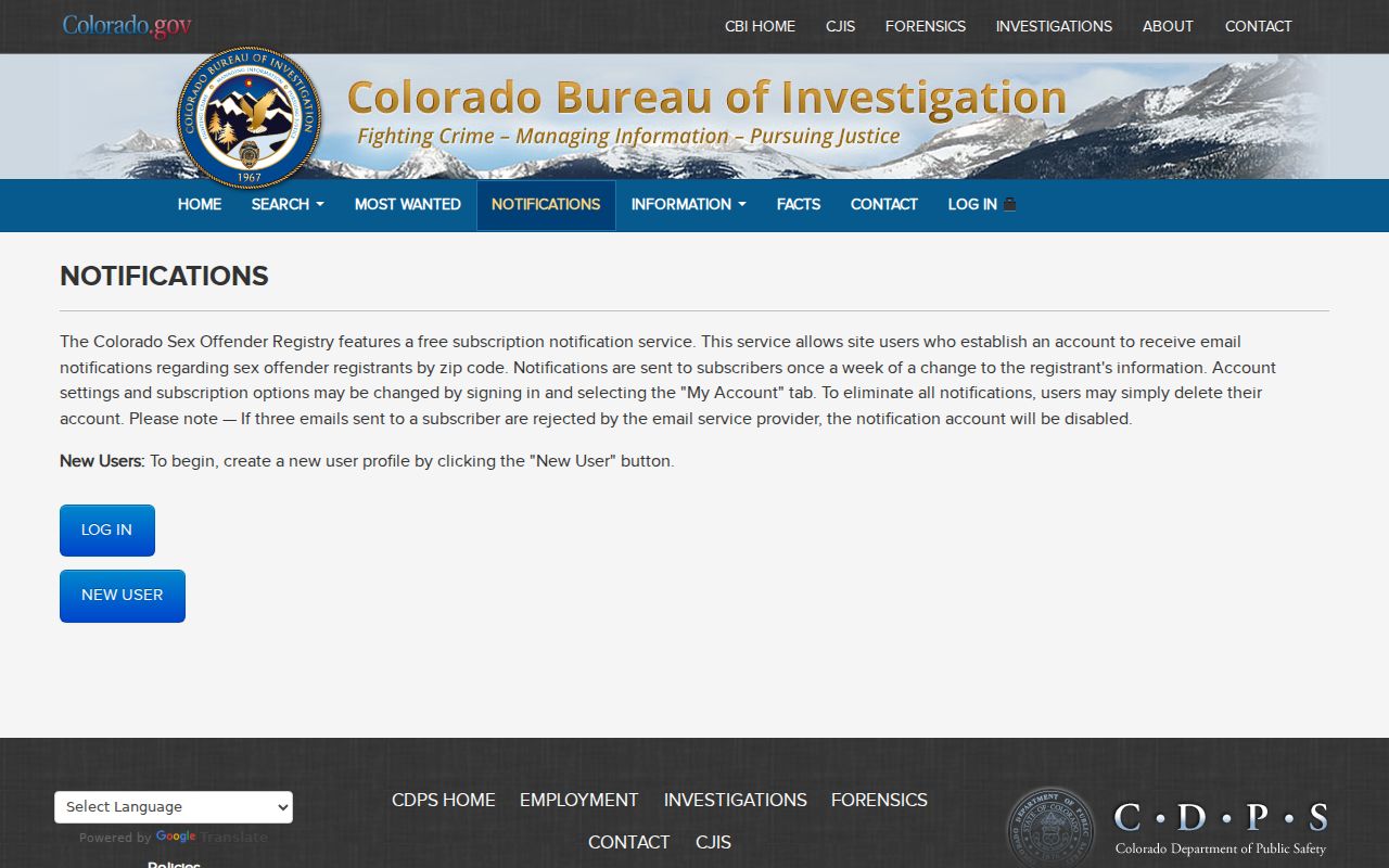 Colorado registry ZIP notification signup for Washington County changes